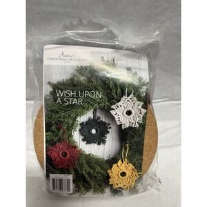 Annie's Christmas Ornament Club Macrame Kit Wish Upon a Star SEALED Package